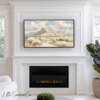 Desert Mesas Frame TV Art displayed on a TV