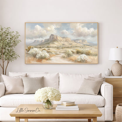 Desert Mesas Frame TV Art displayed on a TV