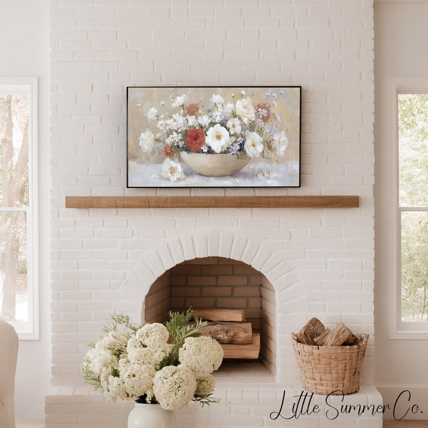 Rose Bowl Bouquet Frame TV Art displayed on a TV