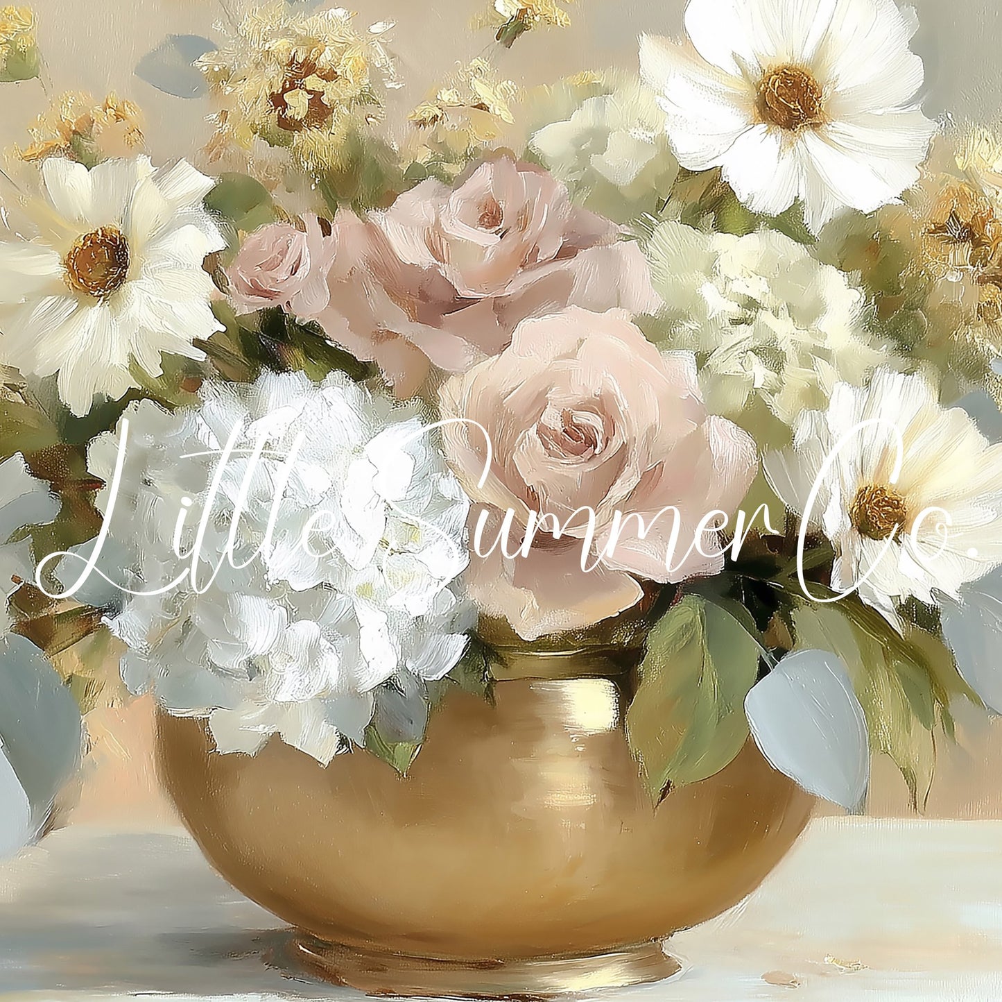 Rose Daisy Bouquet Frame TV Art displayed on a TV