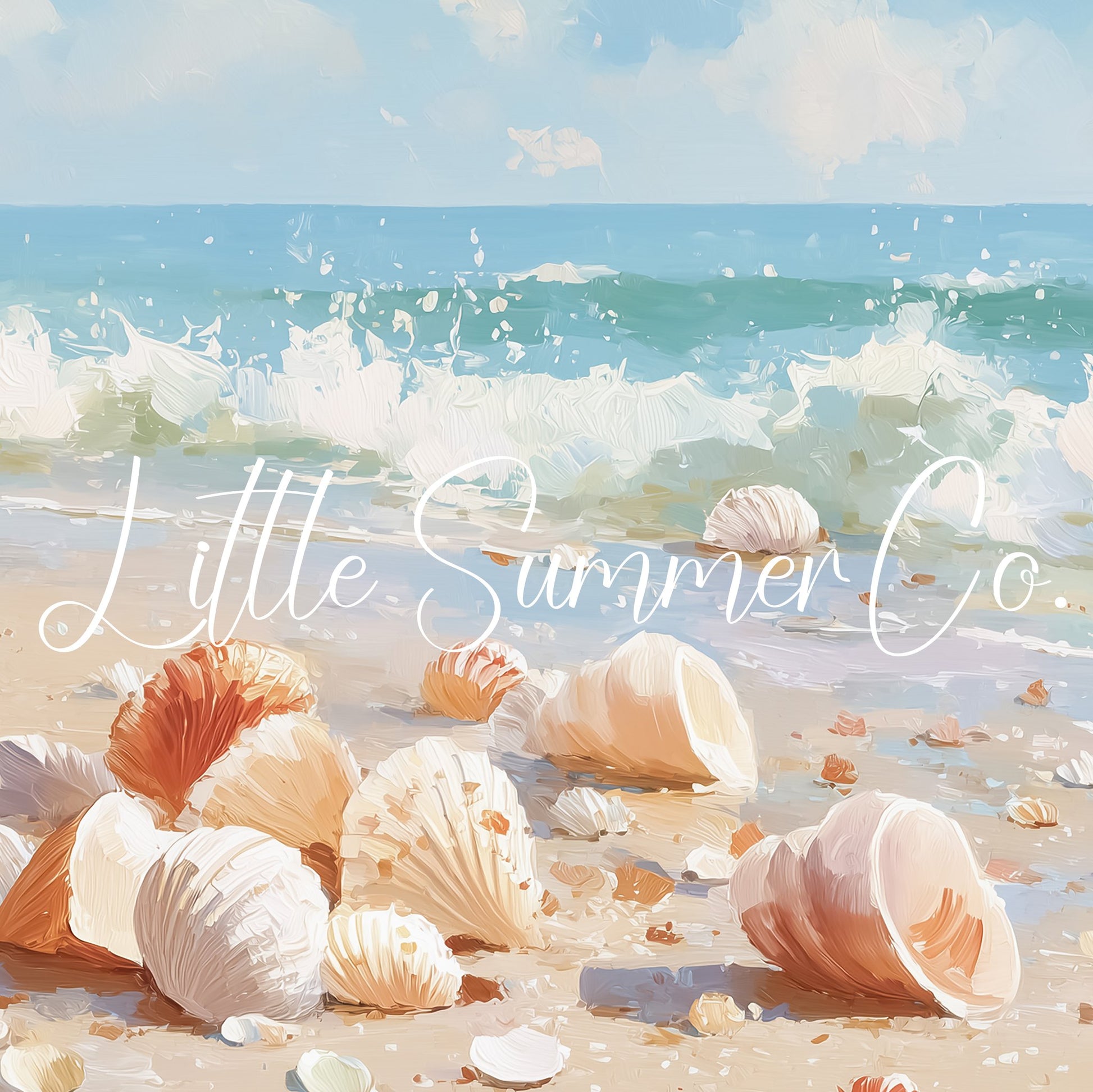 Beach Shells Frame TV Art displayed on a TV