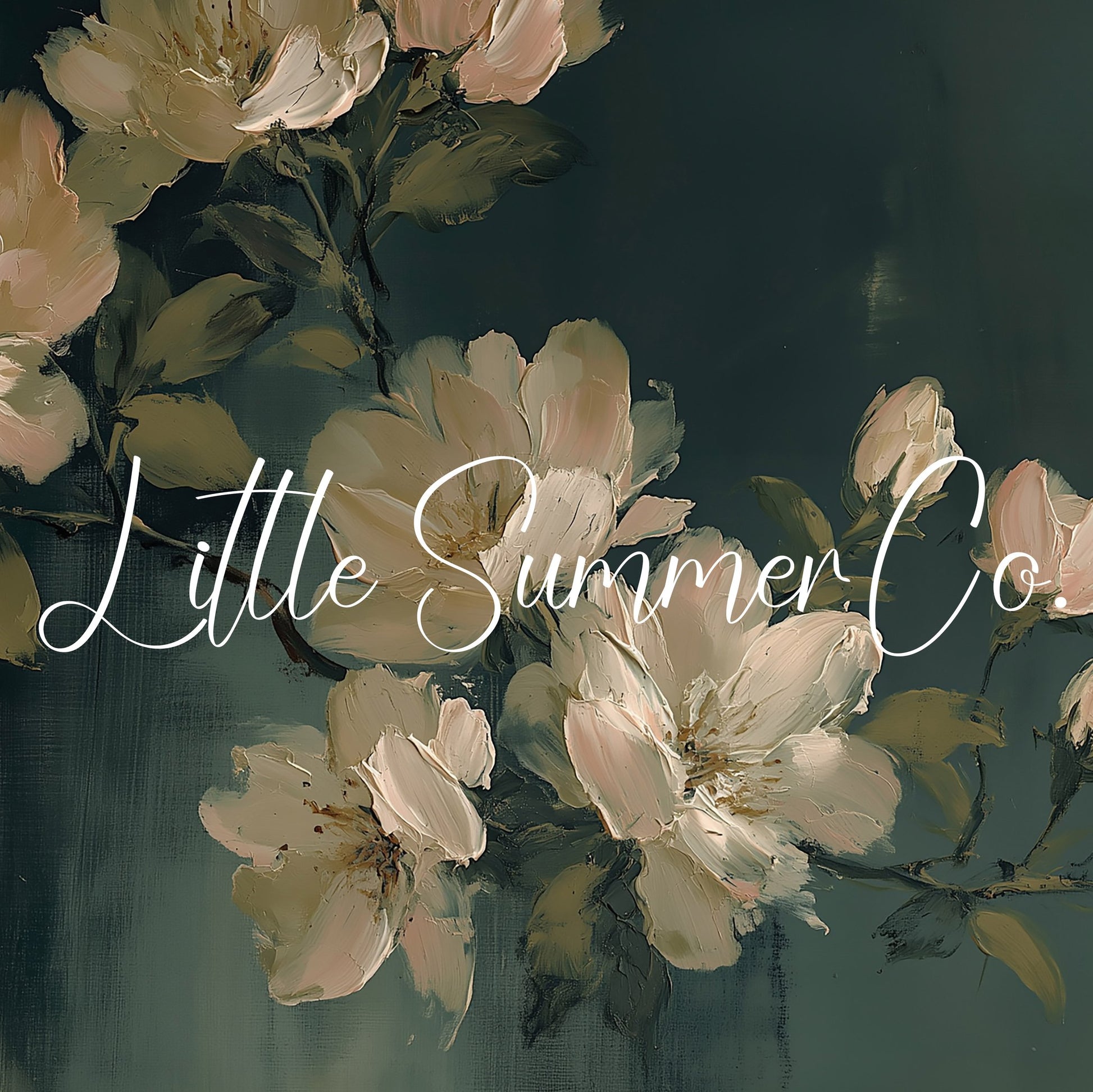 Cream Garden Blossoms Frame TV Art displayed on a TV