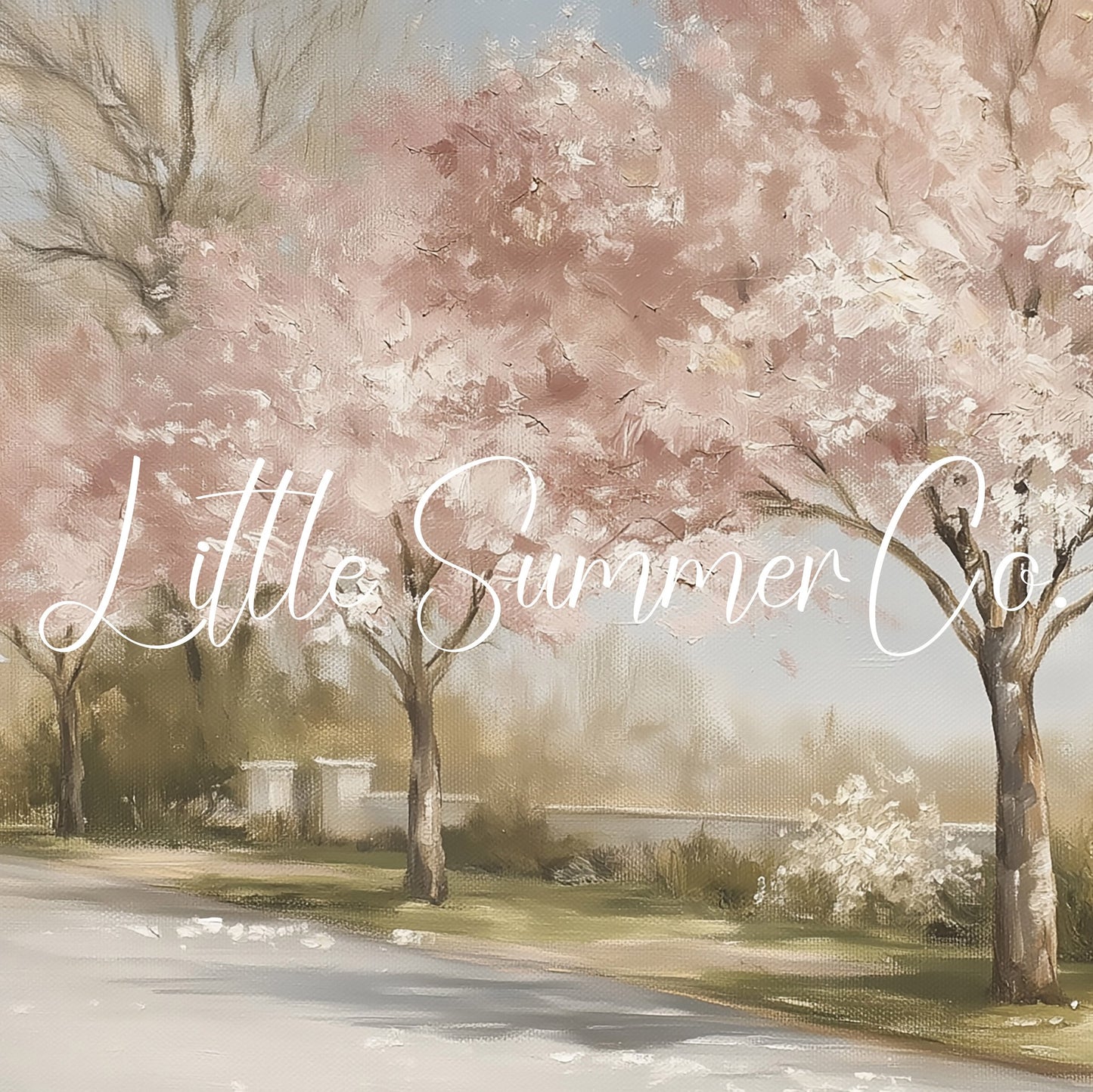 Blossom Tree Lane Frame TV Art displayed on a TV