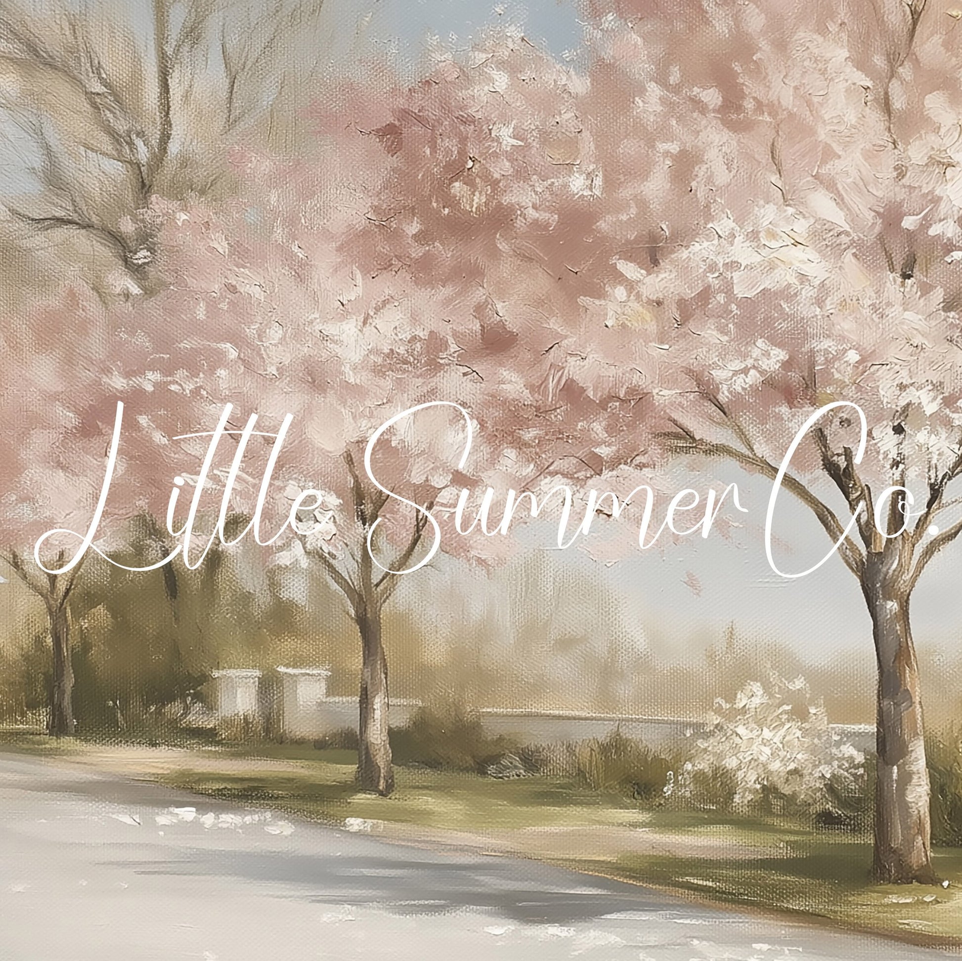 Blossom Tree Lane Frame TV Art displayed on a TV