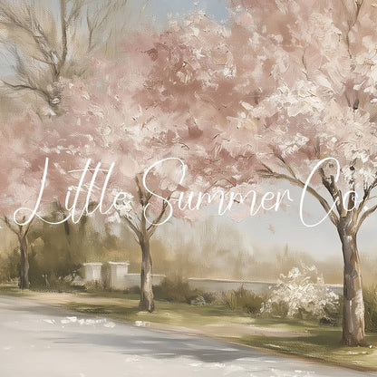Blossom Tree Lane Frame TV Art displayed on a TV