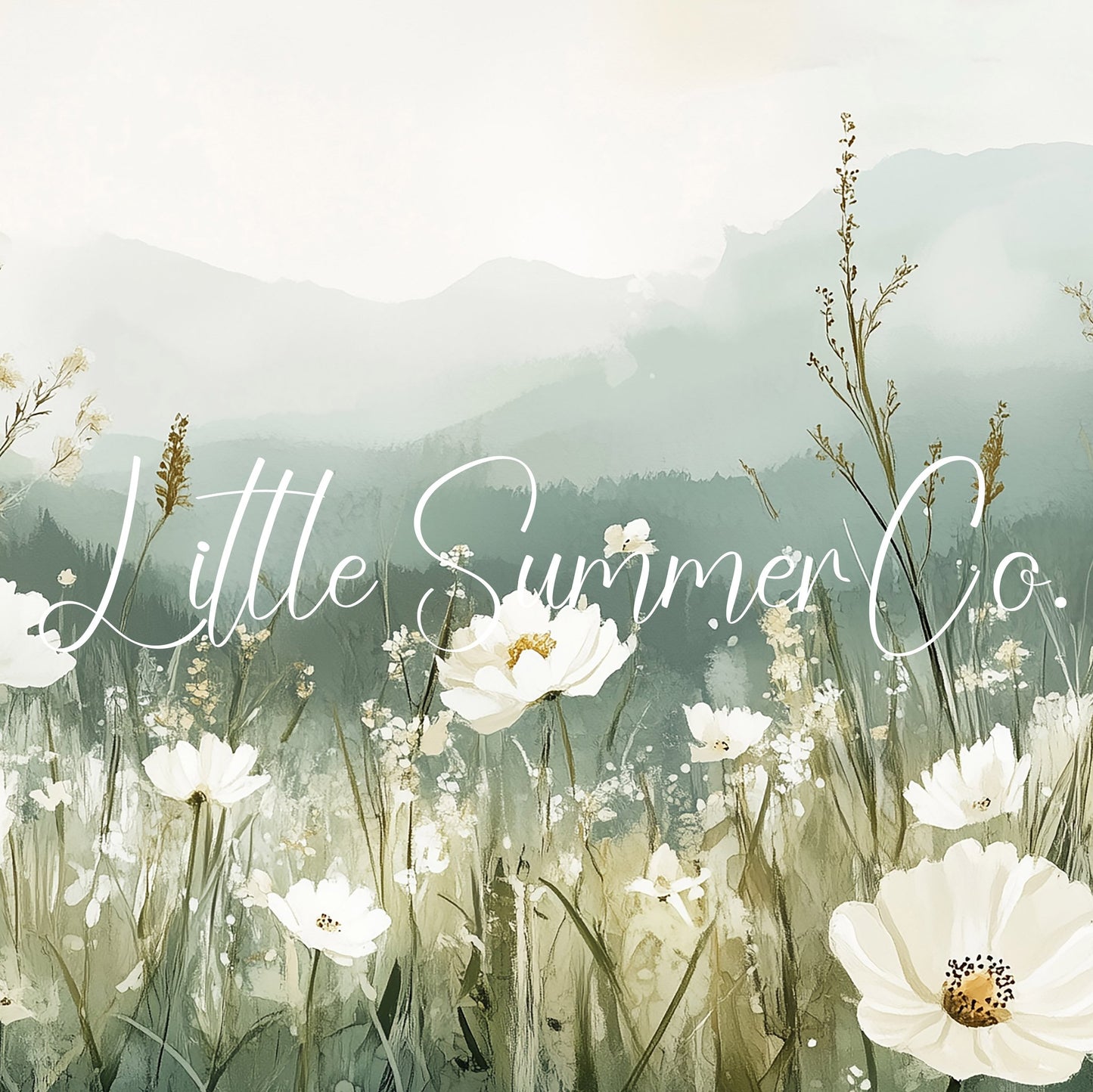 White Mountain Wildflowers Frame TV Art displayed on a TV