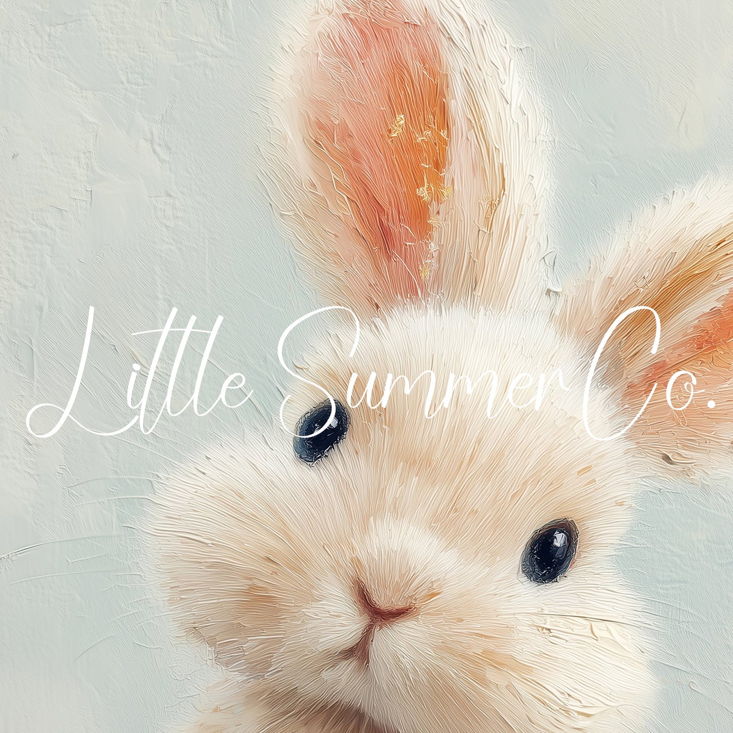 White Bunny Frame TV Art displayed on a TV