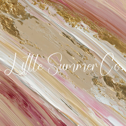 Blush Gold Sweep Frame TV Art displayed on a TV