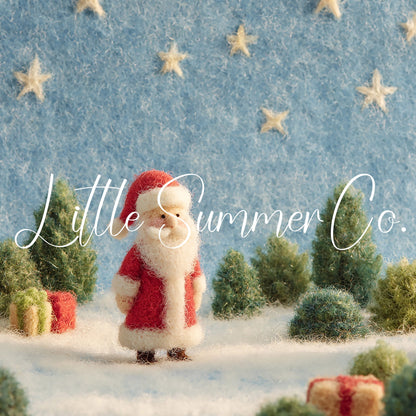 Santa Snowy Forest Frame TV Art displayed on a TV