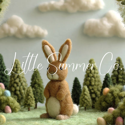 Easter Bunny Forest Frame TV Art displayed on a TV