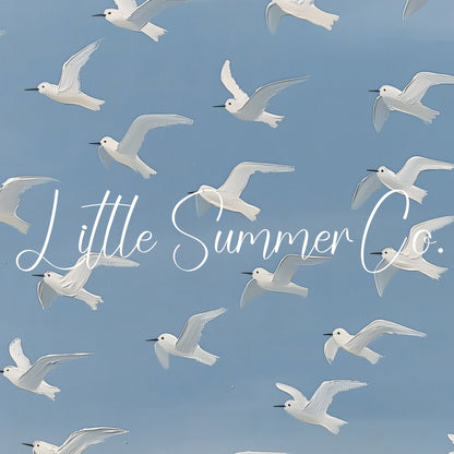 Flying White Birds Frame TV Art displayed on a TV