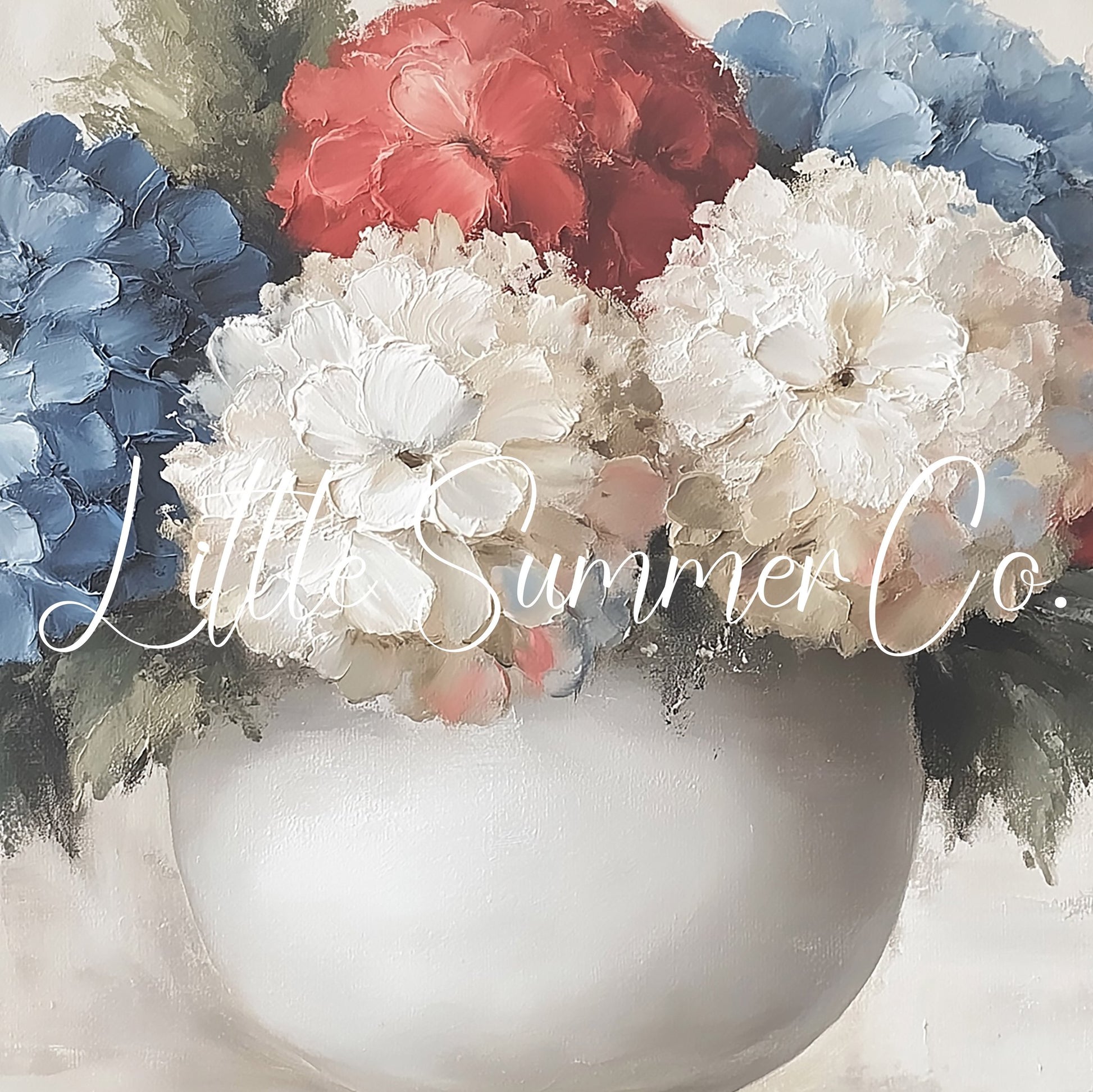 Hydrangea Bouquet Vase Frame TV Art displayed on a TV
