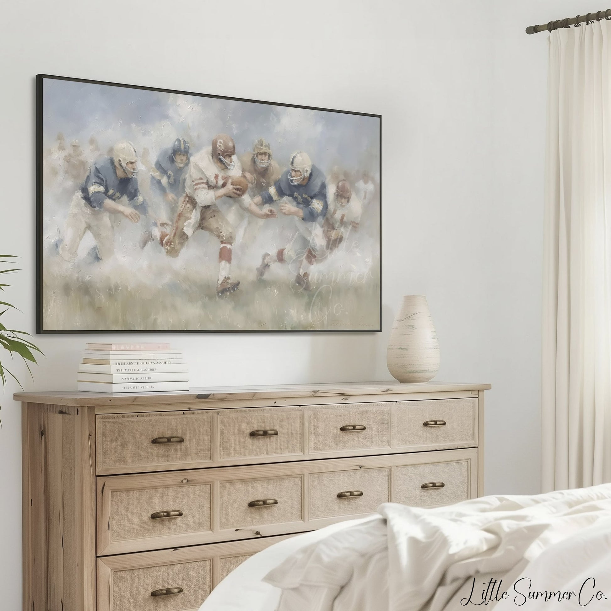 Football Game Frame TV Art displayed on a TV