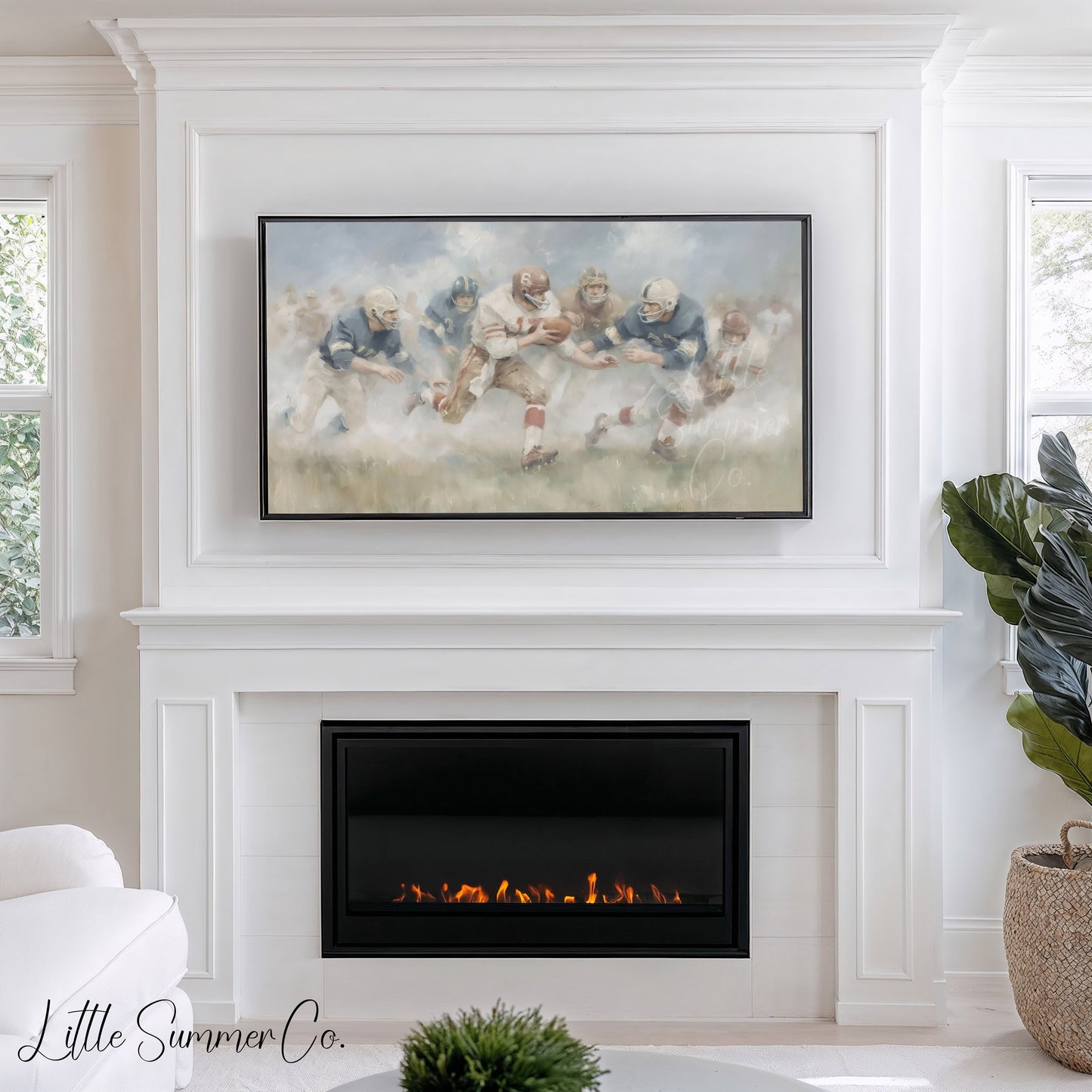 Football Game Frame TV Art displayed on a TV