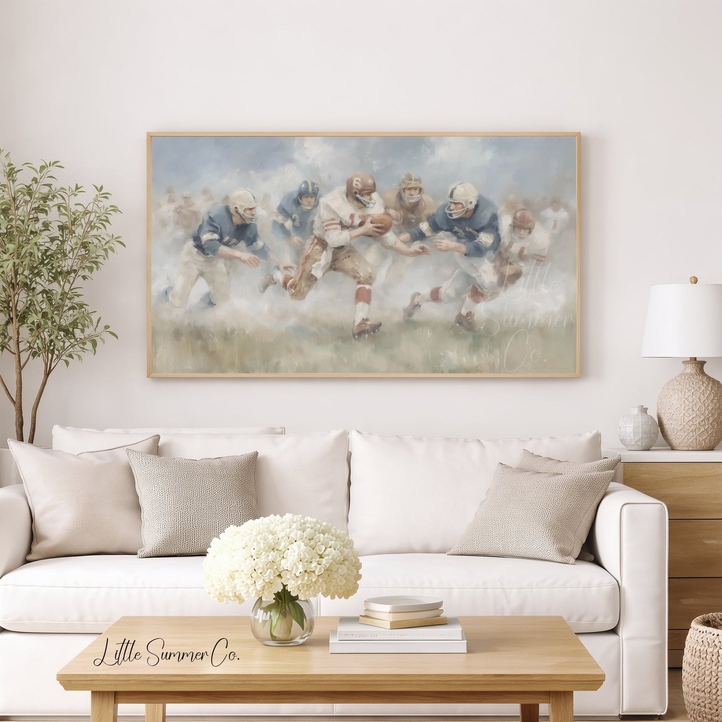 Football Game Frame TV Art displayed on a TV