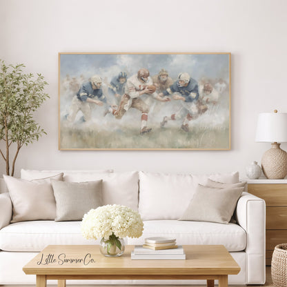 Football Game Frame TV Art displayed on a TV