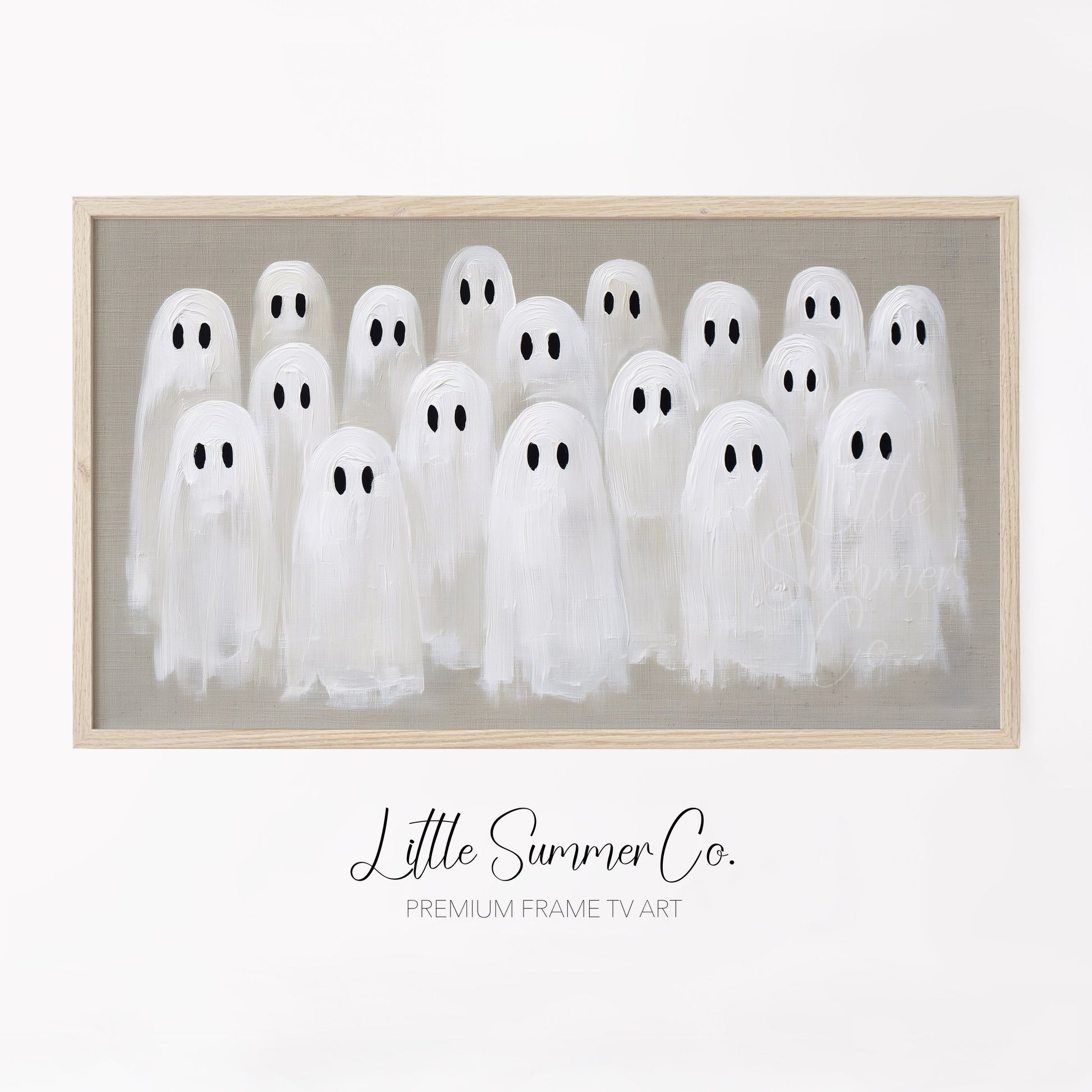 Ghost Gathering Frame TV Art displayed on a TV
