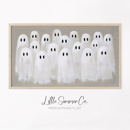 Ghost Gathering Frame TV Art displayed on a TV