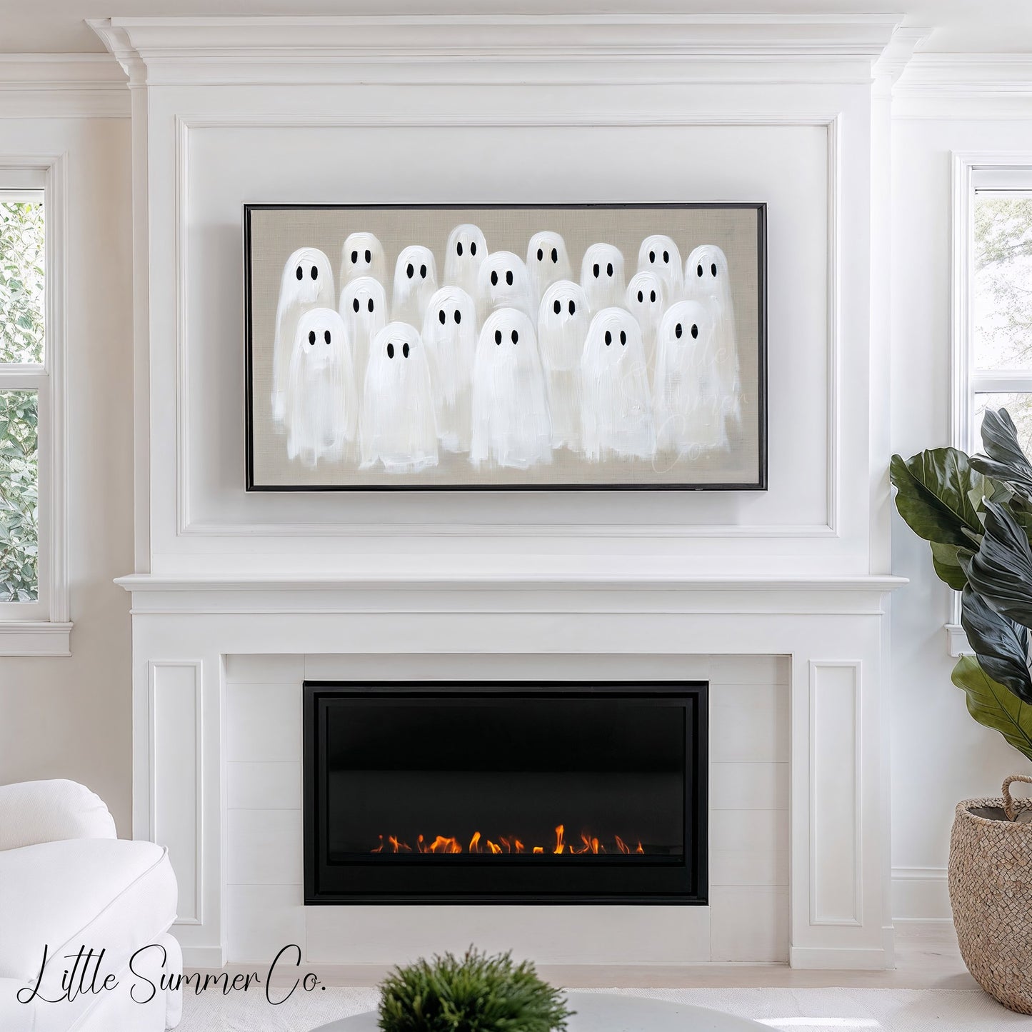 Ghost Gathering Frame TV Art displayed on a TV