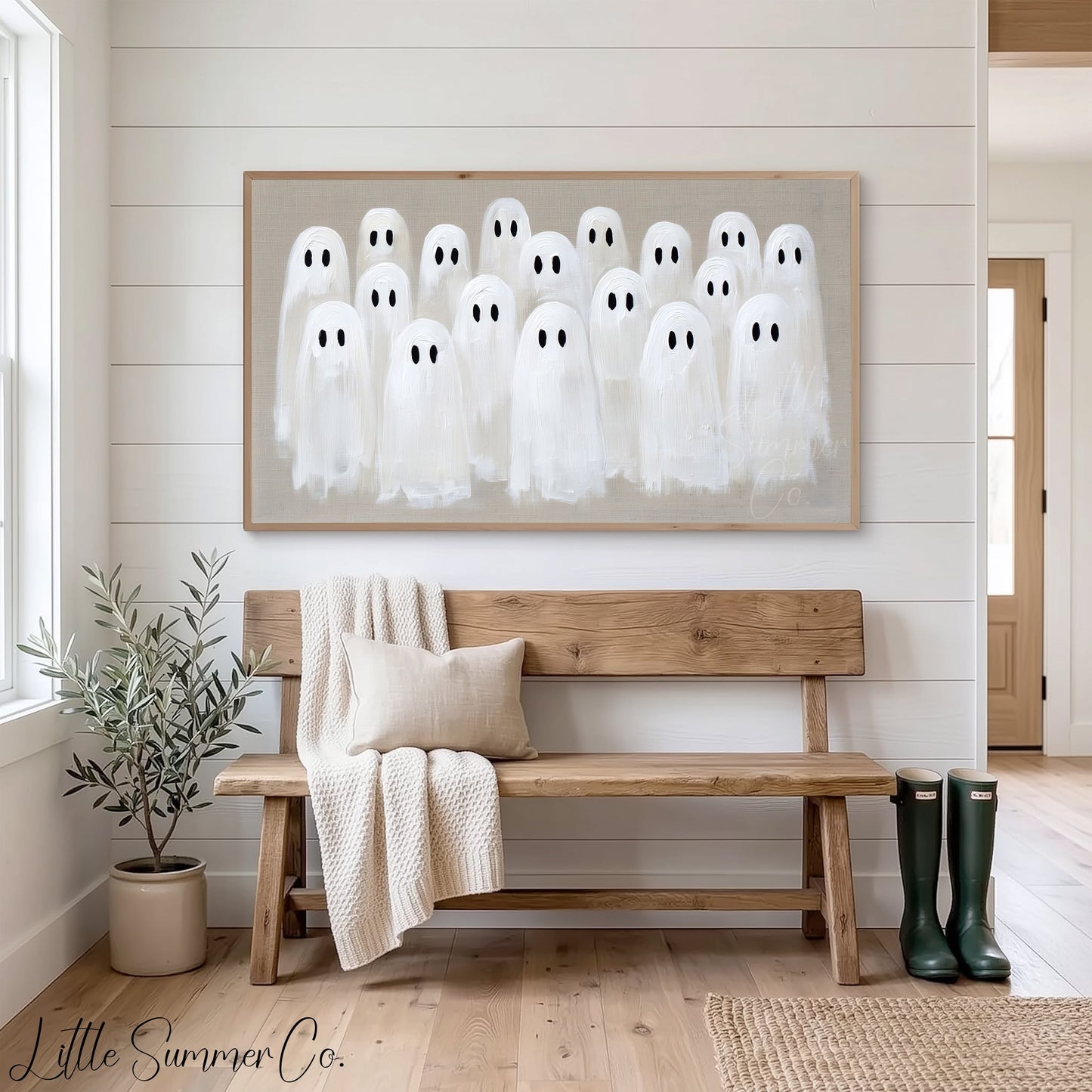 Ghost Gathering Frame TV Art displayed on a TV