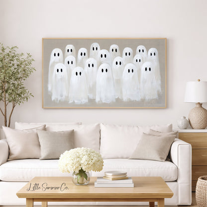 Ghost Gathering Frame TV Art displayed on a TV
