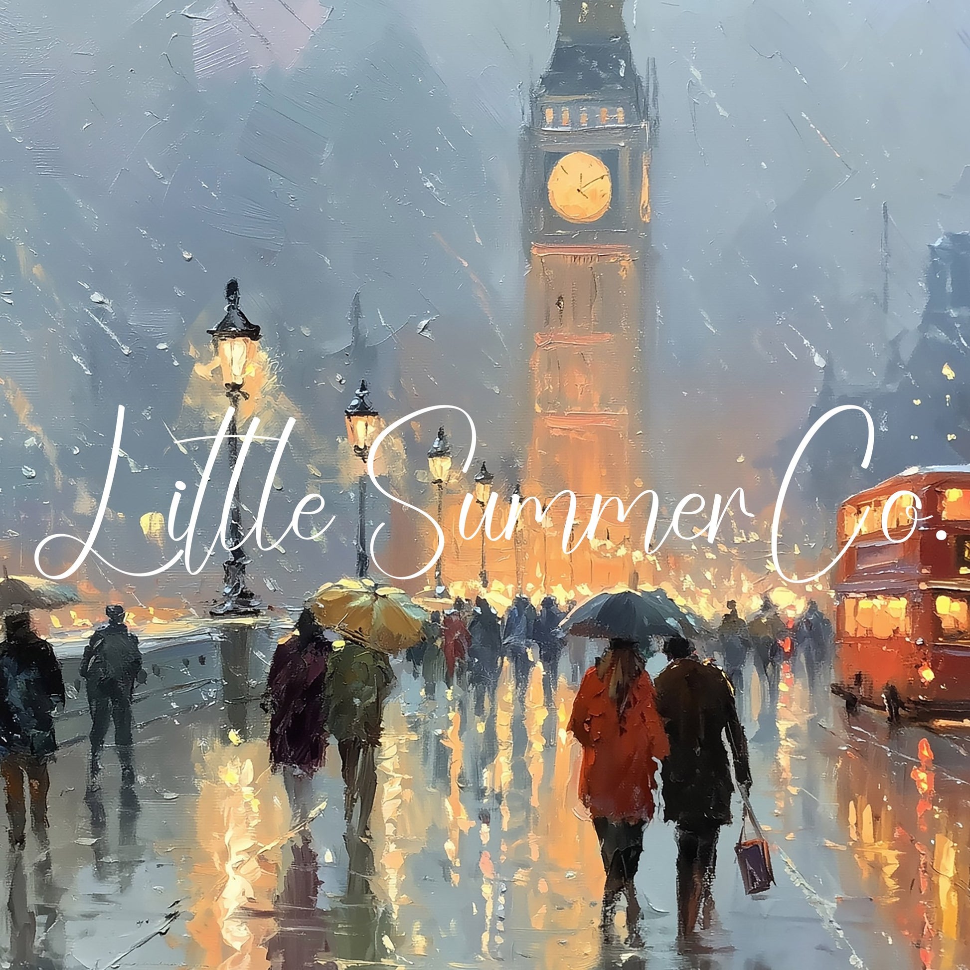 Big Ben Umbrella Walk Frame TV Art displayed on a TV