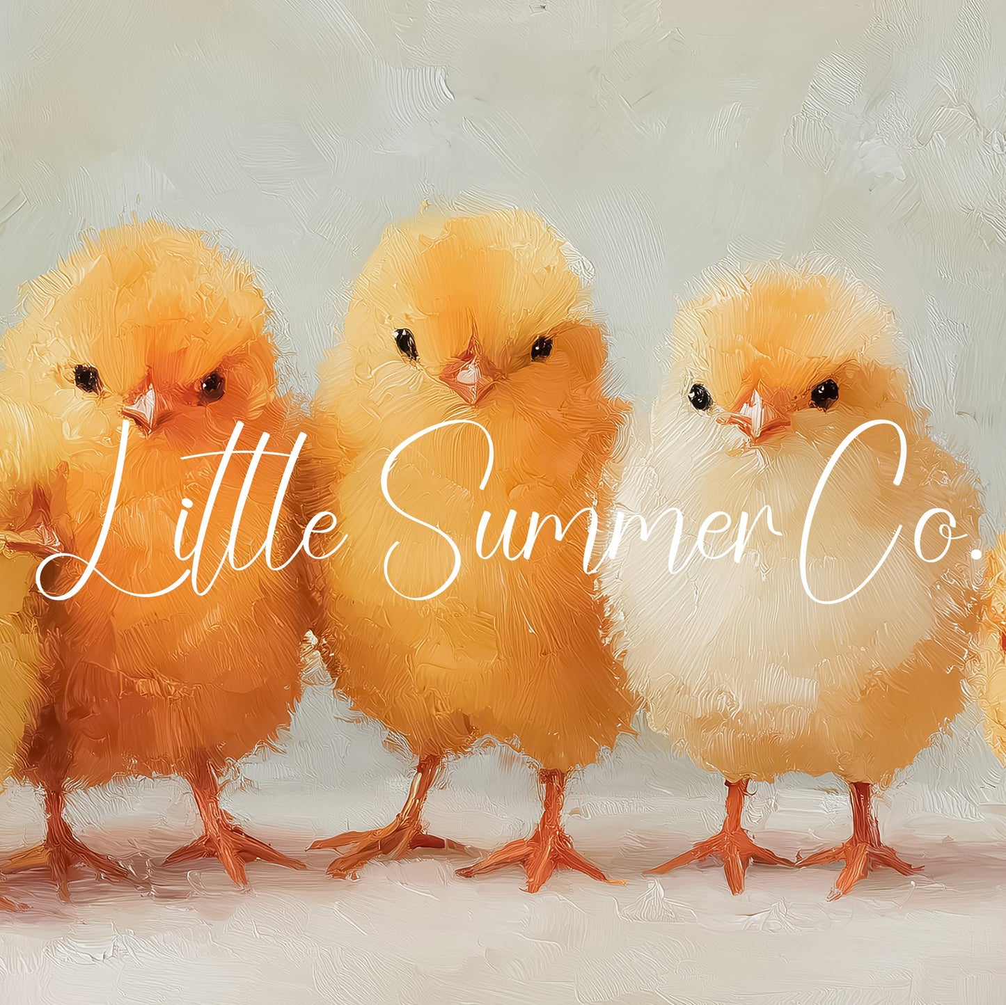 Five Baby Chicks Frame TV Art displayed on a TV