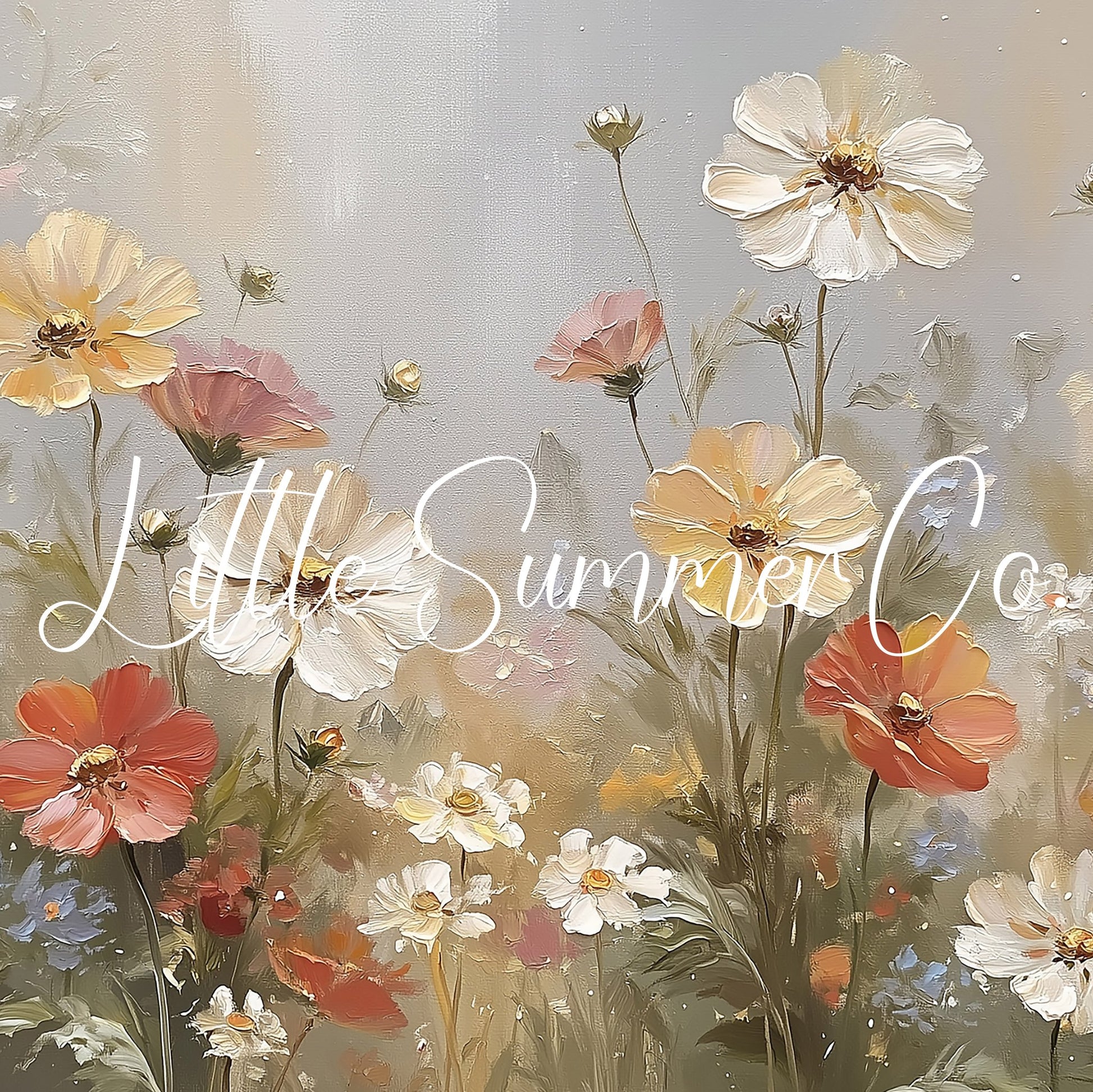 Soft Garden Flowers Frame TV Art displayed on a TV