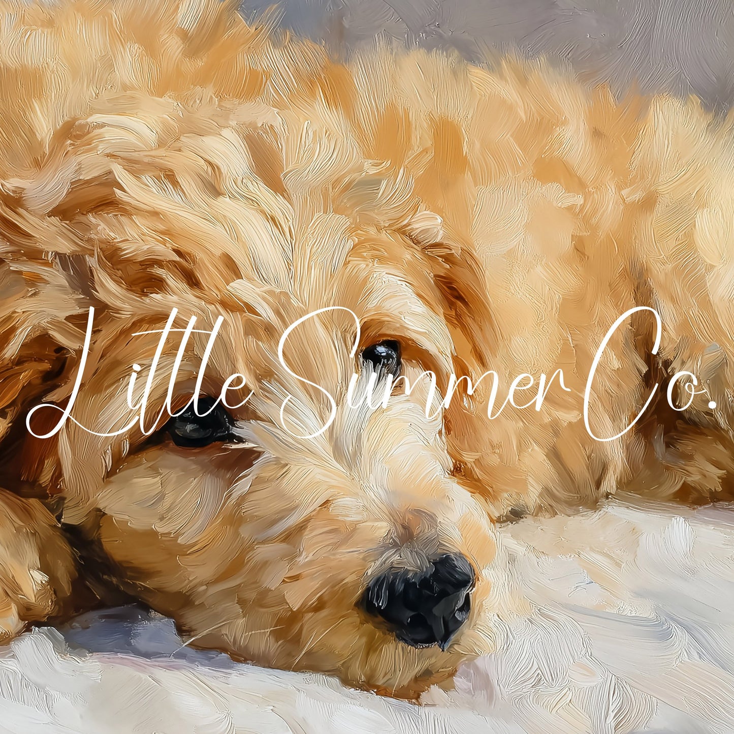 Resting Puppy Frame TV Art displayed on a TV