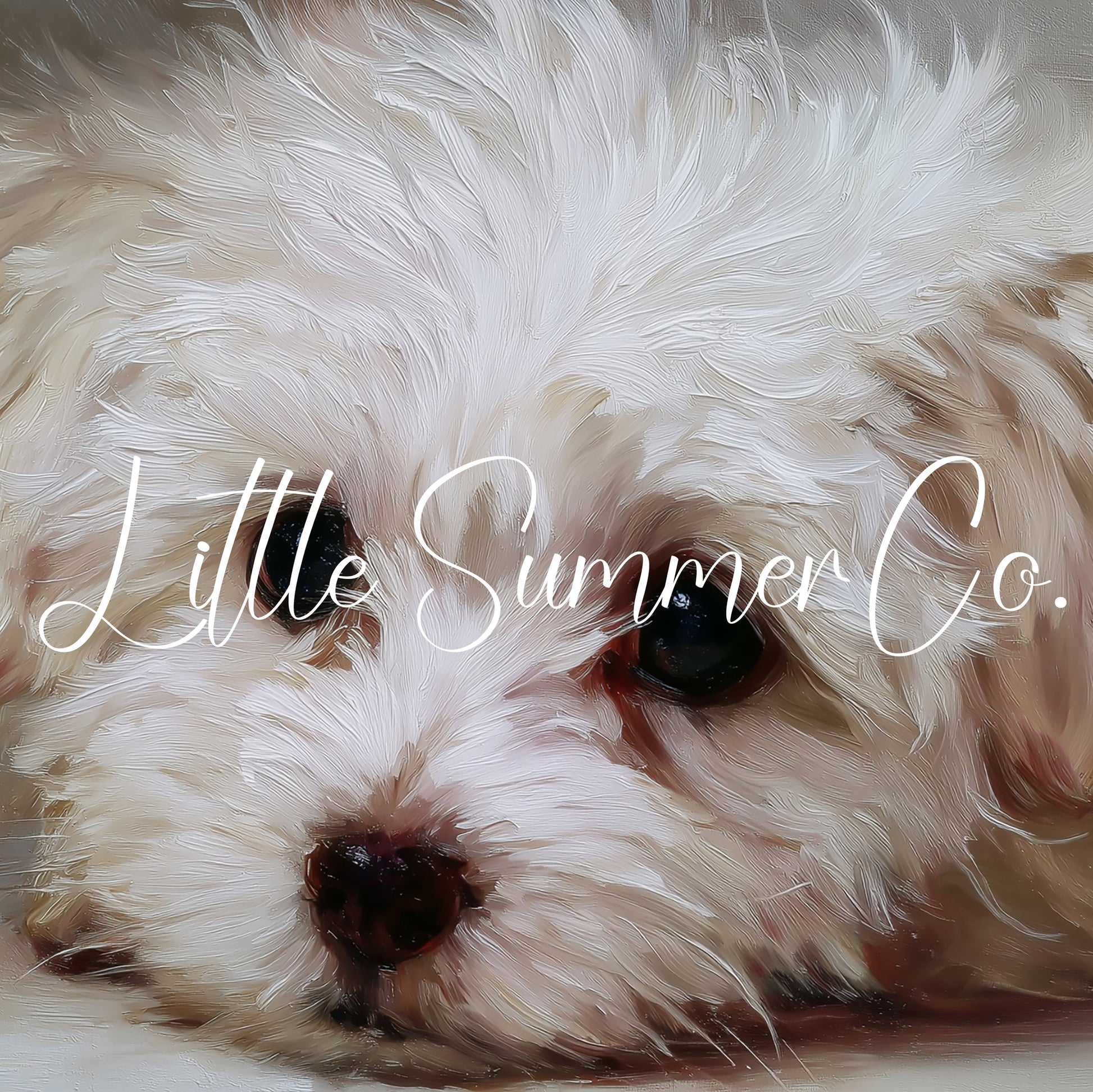 White Puppy Frame TV Art displayed on a TV