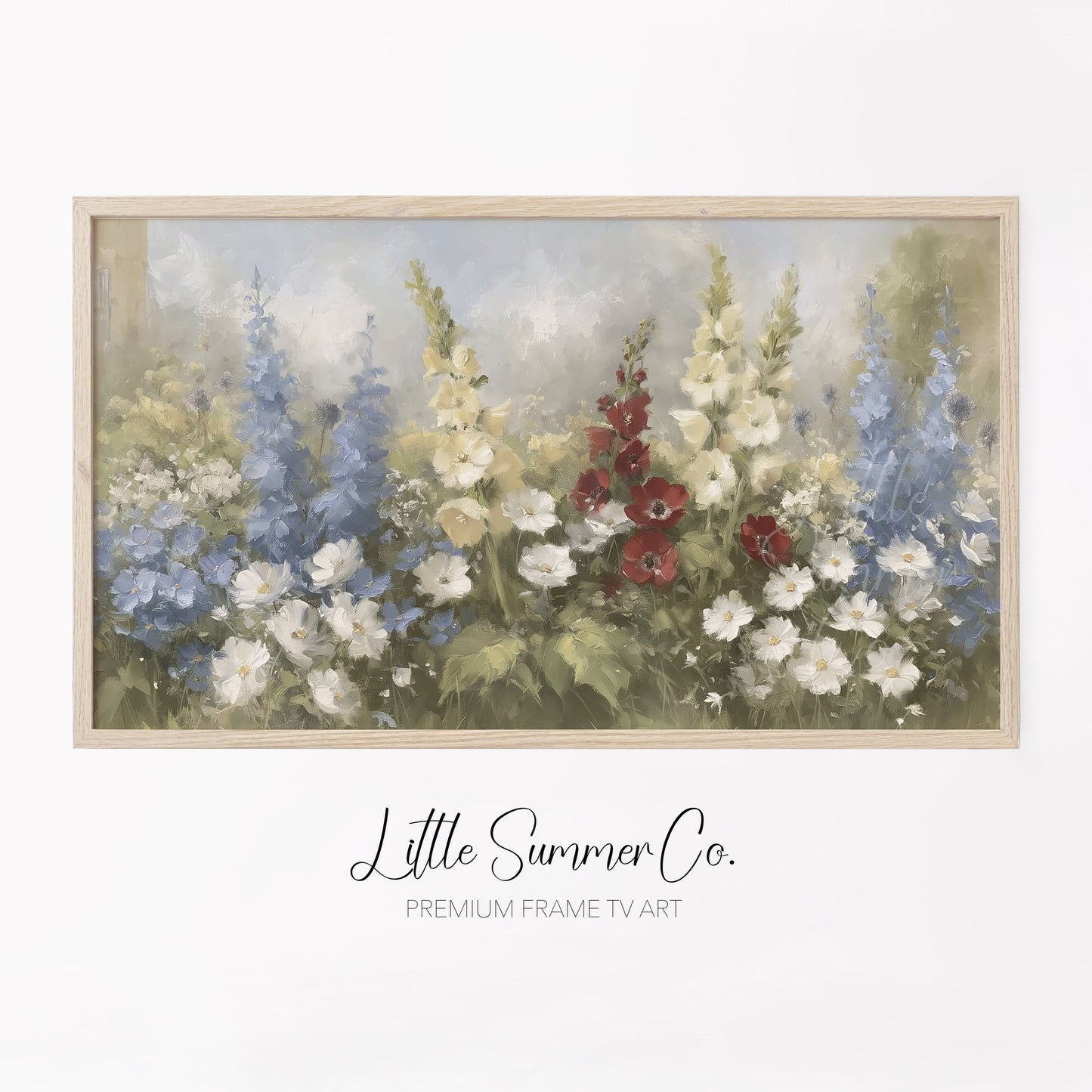 Garden Flowers Frame TV Art displayed on a TV