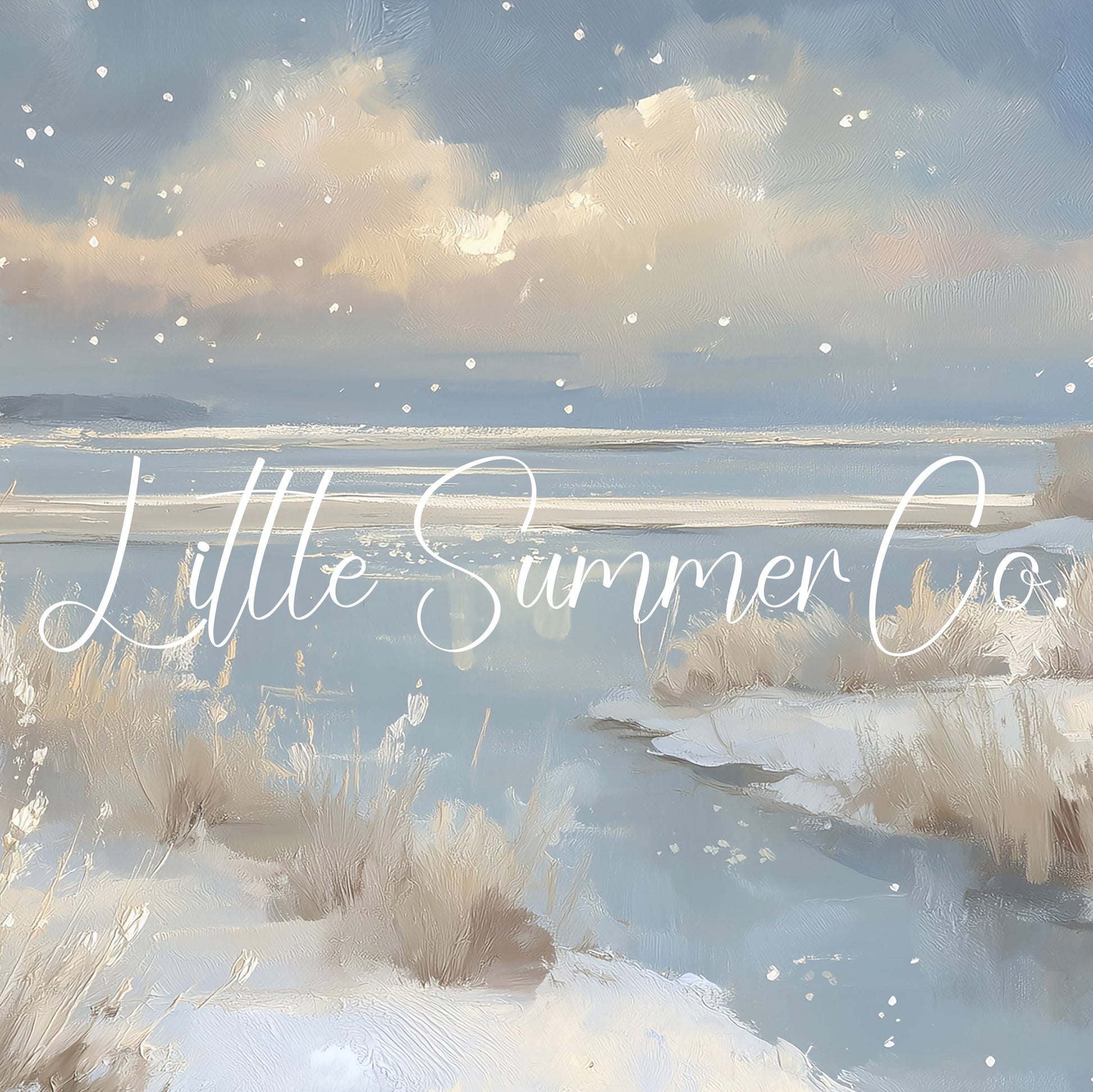 Snowy Lake Shore Frame TV Art displayed on a TV