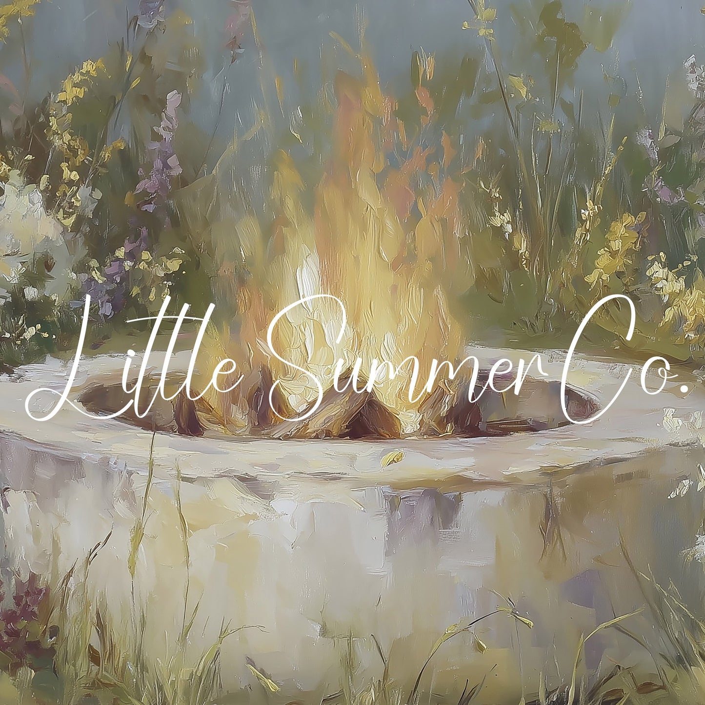Garden Fire Pit Frame TV Art displayed on a TV