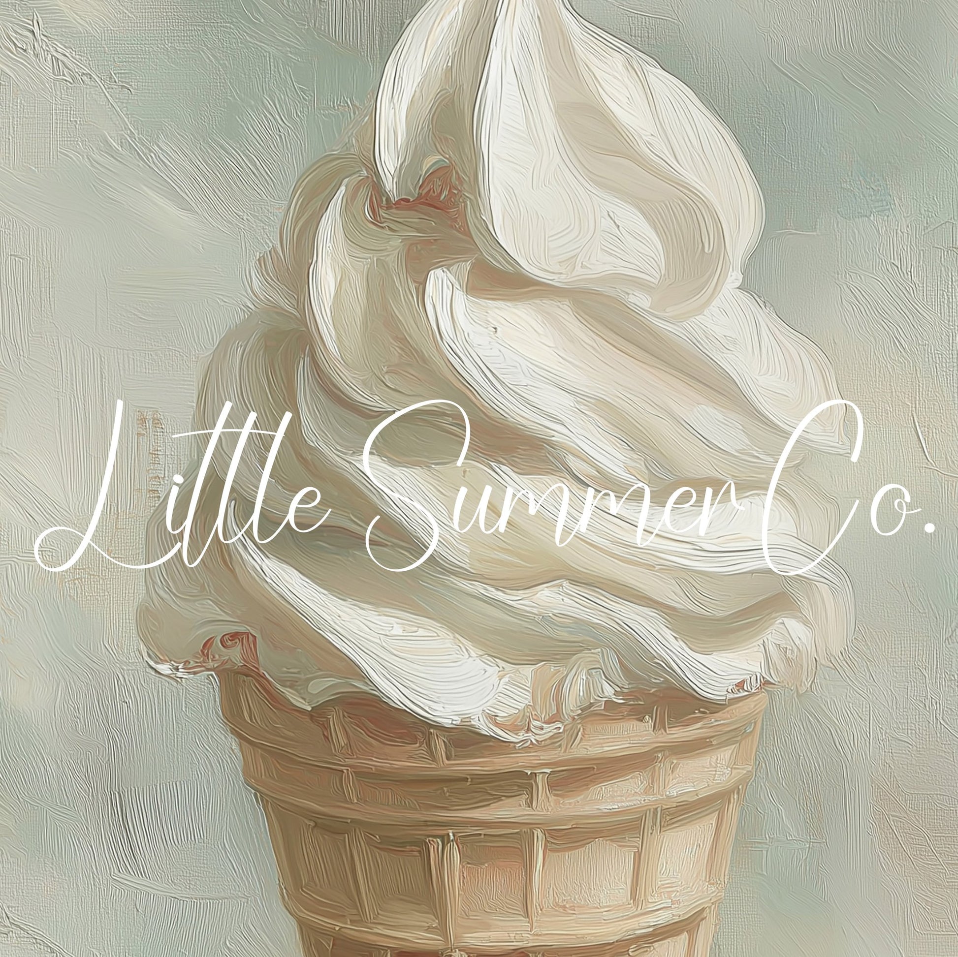 Vanilla Ice Cream Cone Frame TV Art displayed on a TV
