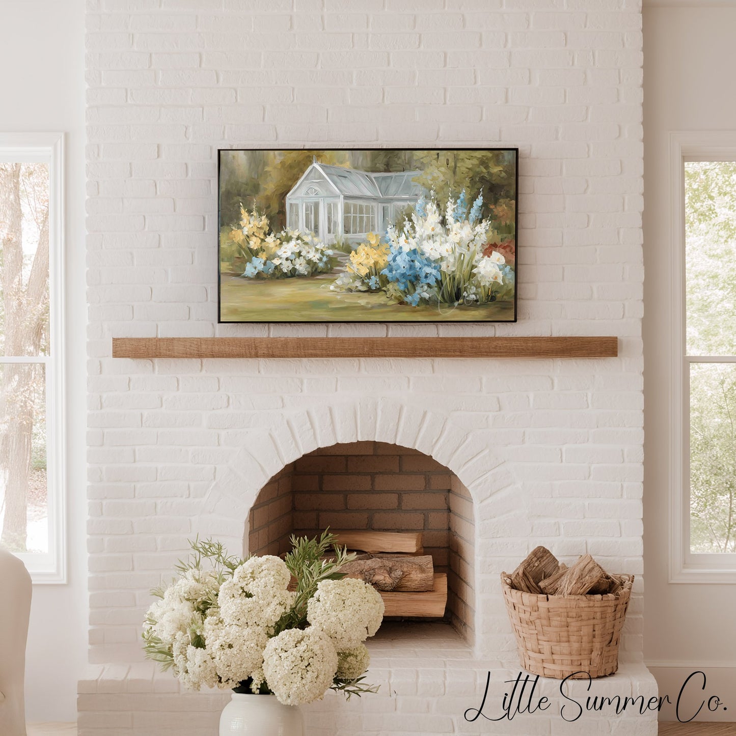 Garden Greenhouse Frame TV Art displayed on a TV