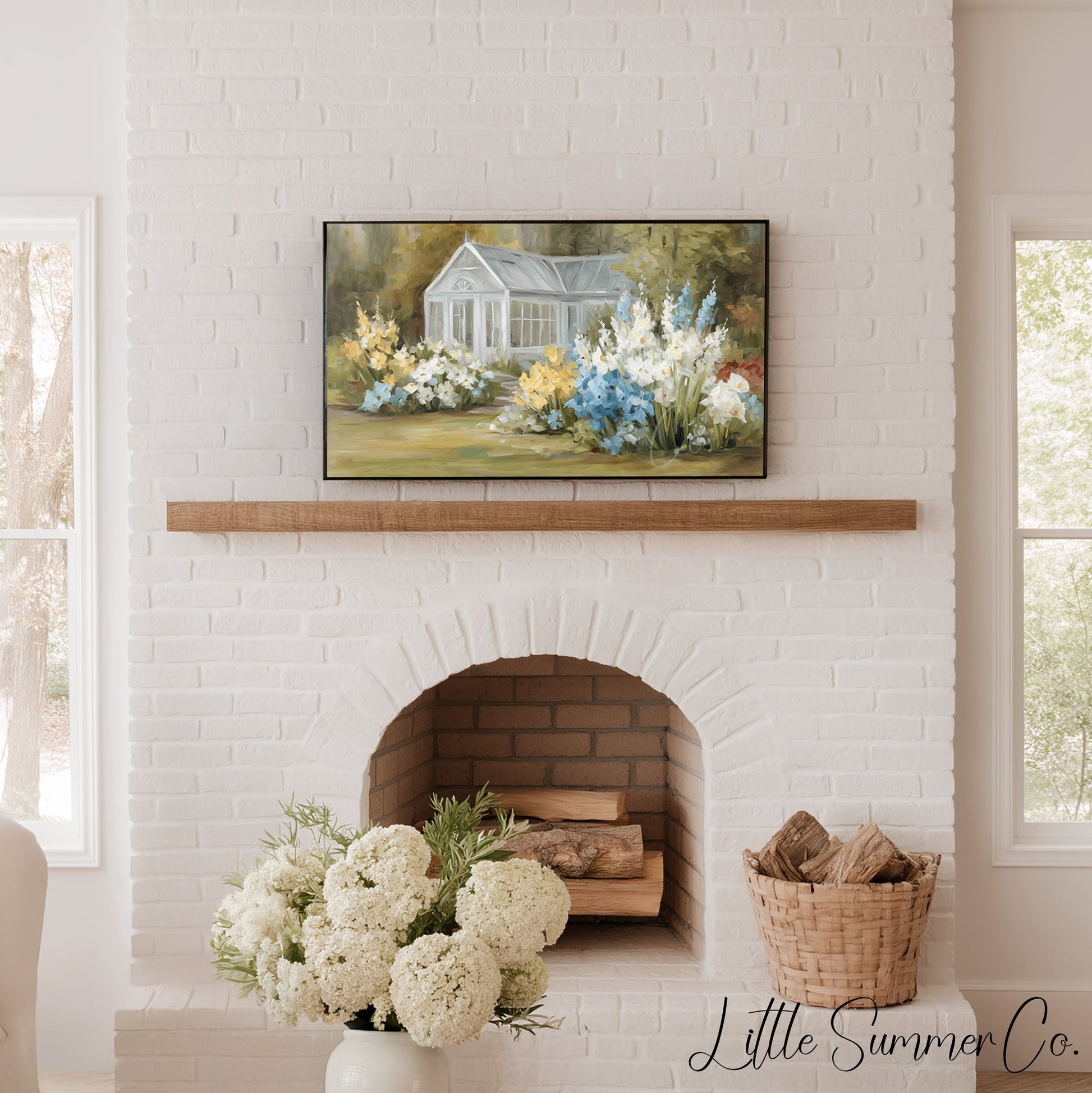 Garden Greenhouse Frame TV Art displayed on a TV