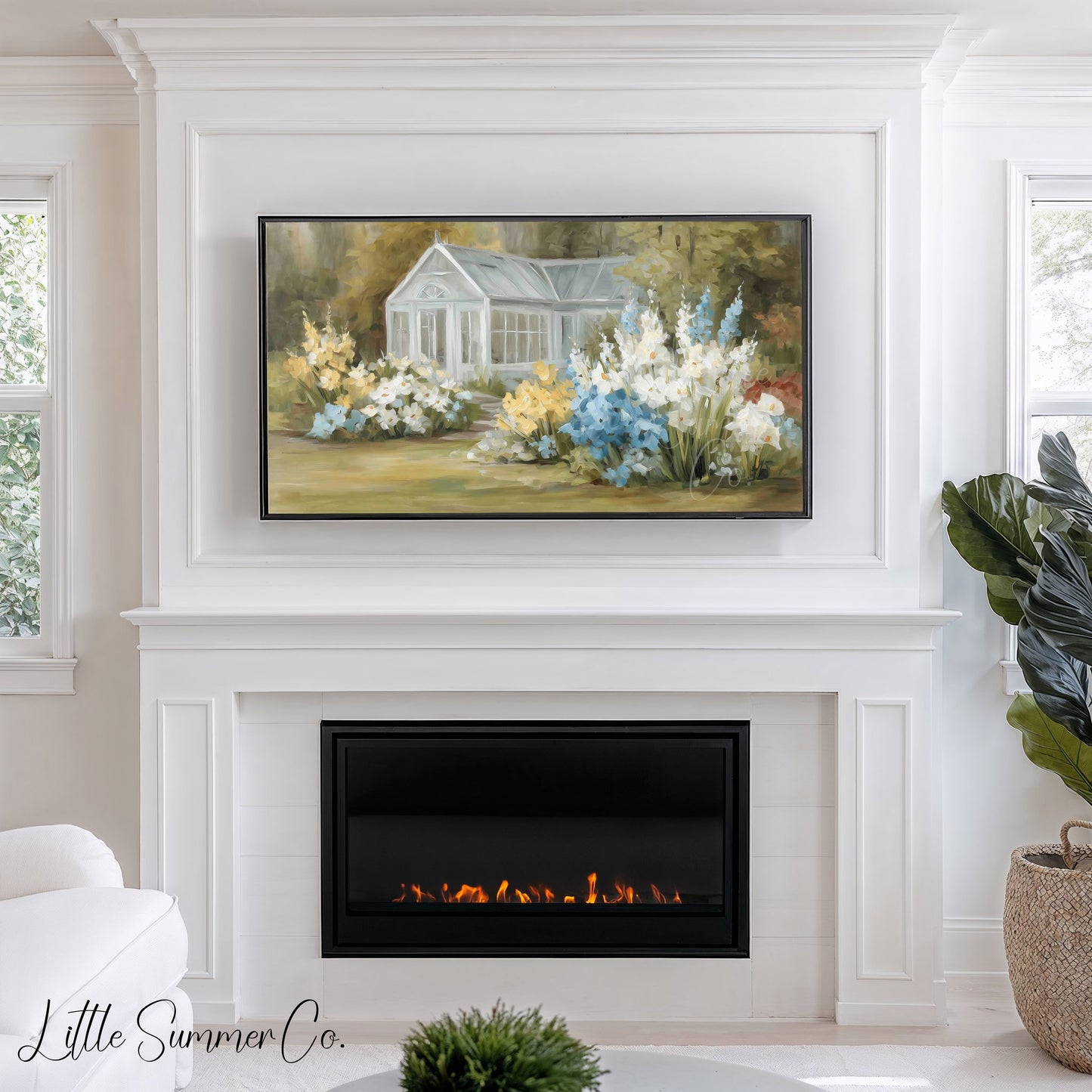 Garden Greenhouse Frame TV Art displayed on a TV