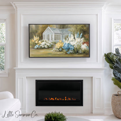 Garden Greenhouse Frame TV Art displayed on a TV