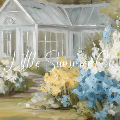Garden Greenhouse Frame TV Art displayed on a TV