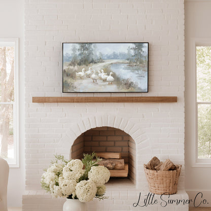 Pond Ducks Frame TV Art displayed on a TV