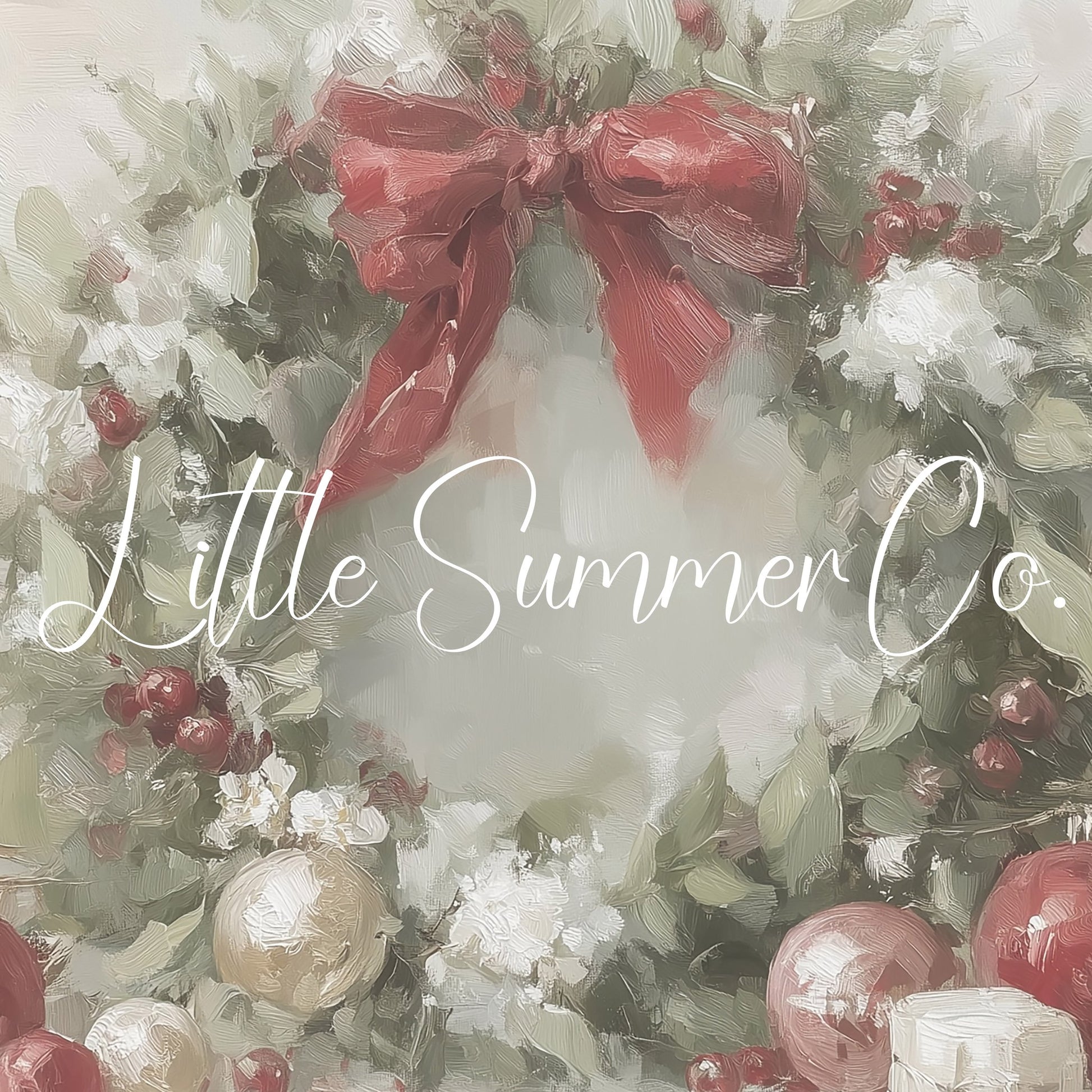 Christmas Wreath Holly Frame TV Art displayed on a TV