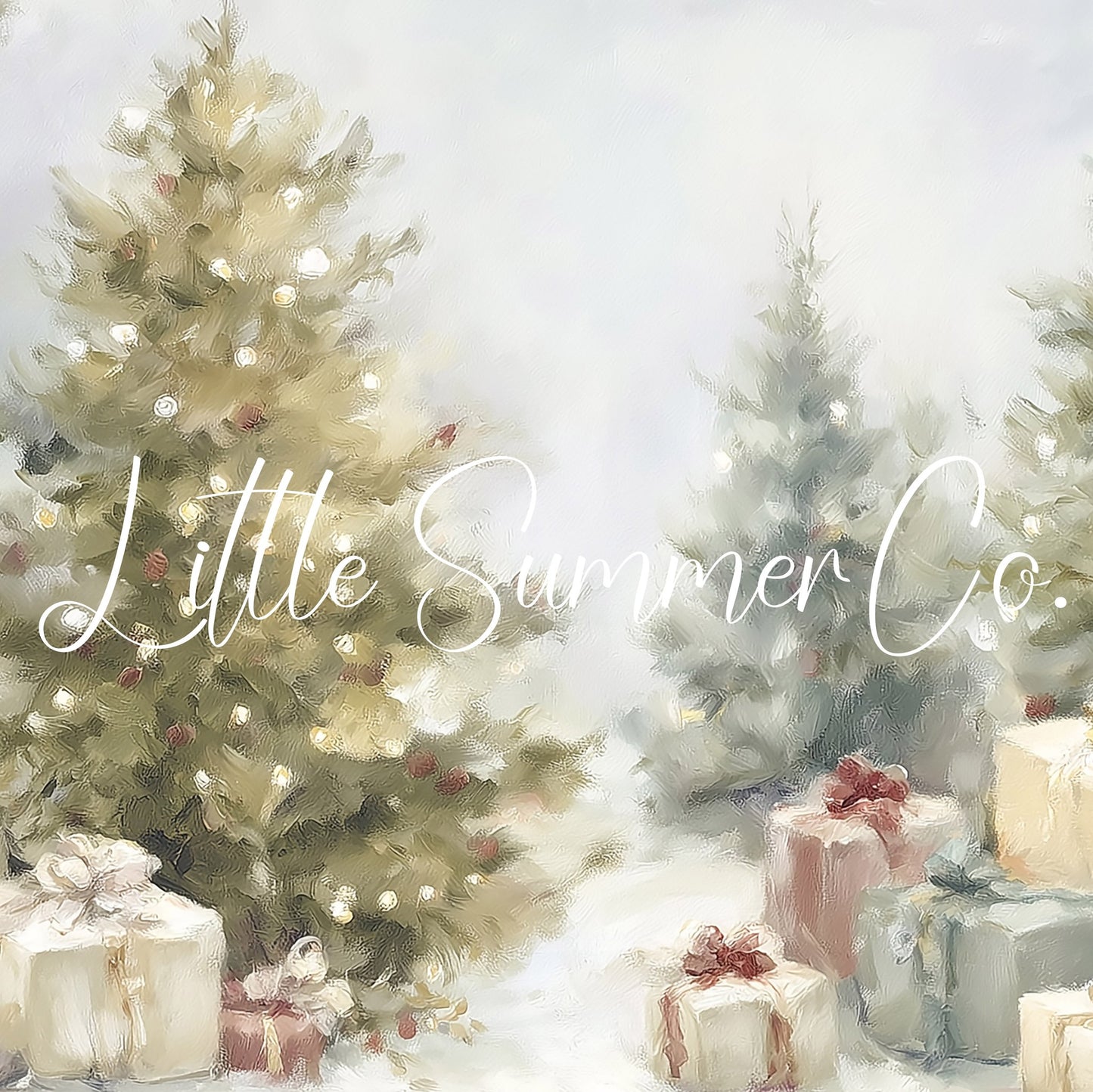 Christmas Trees and Gifts Frame TV Art displayed on a TV