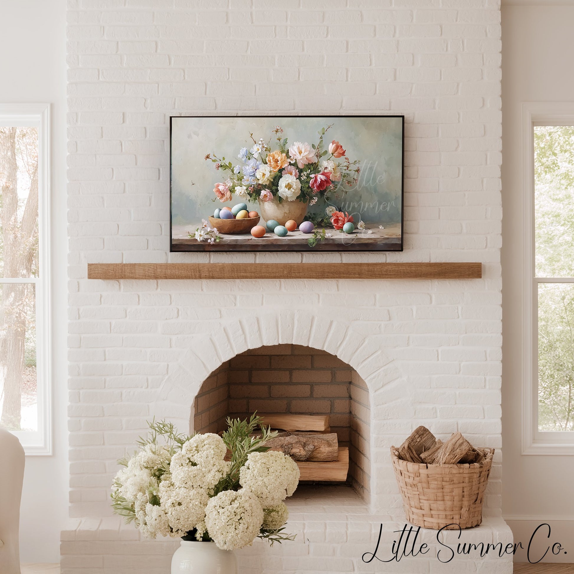 Easter Bouquet Frame TV Art displayed on a TV