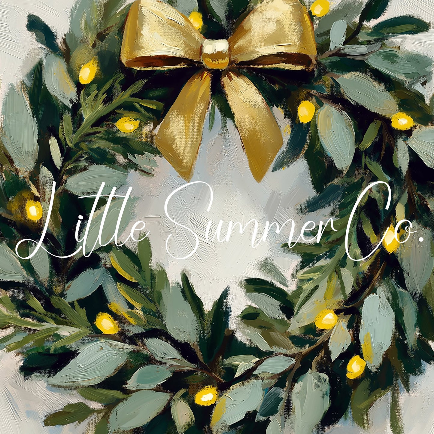 Christmas Wreath Frame TV Art displayed on a TV