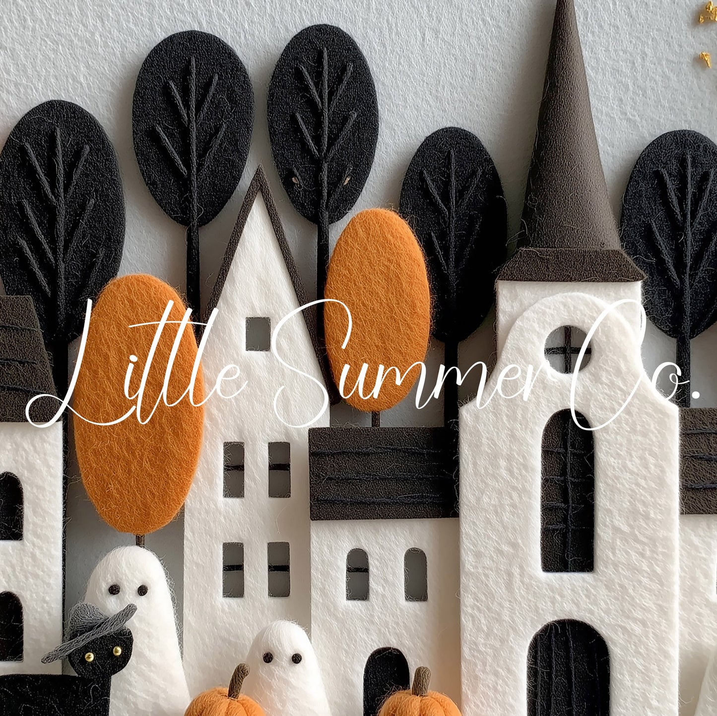 Halloween Town Cat Frame TV Art displayed on a TV
