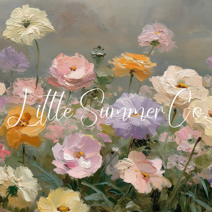 Garden Wildflowers Frame TV Art displayed on a TV
