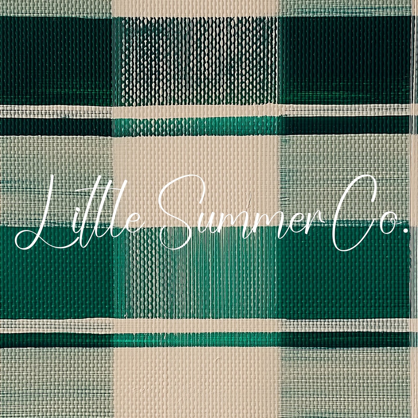 Green Plaid Pattern Frame TV Art displayed on a TV