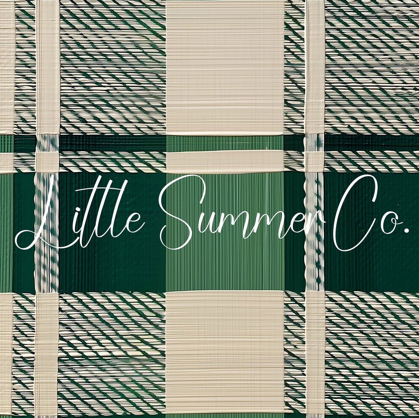 Woven Green Plaid Frame TV Art displayed on a TV