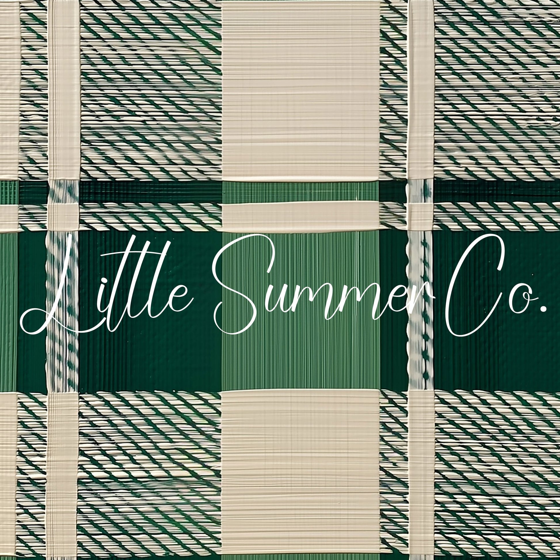Woven Green Plaid Frame TV Art displayed on a TV