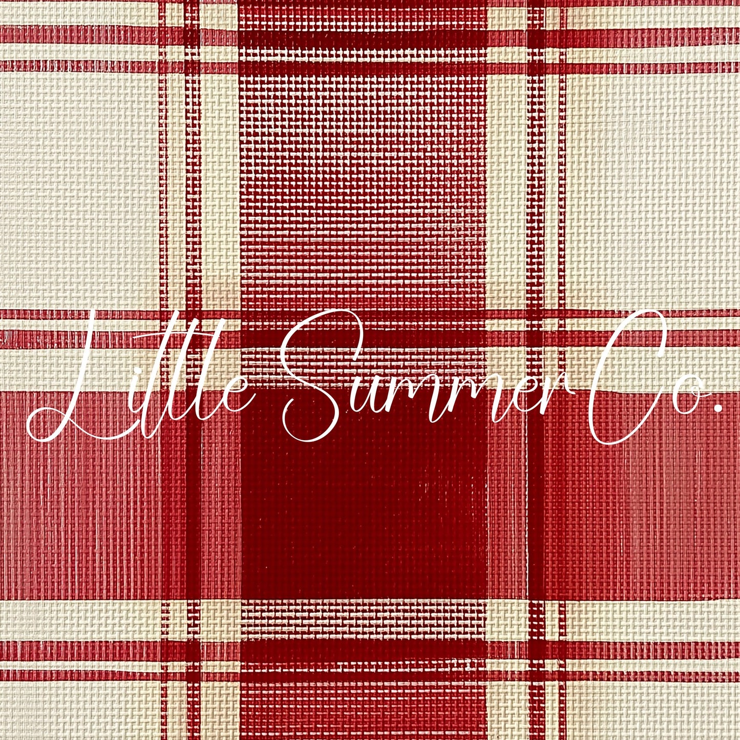 Red Plaid Pattern Frame TV Art displayed on a TV